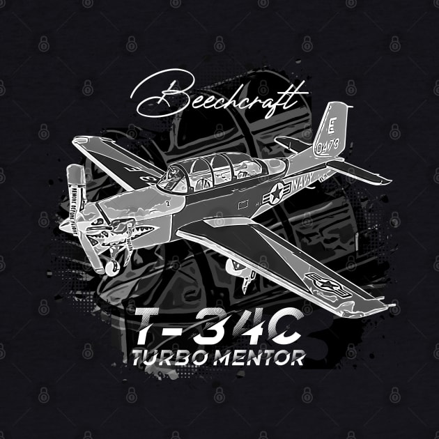 Beechcraft T-34 Mentor by aeroloversclothing